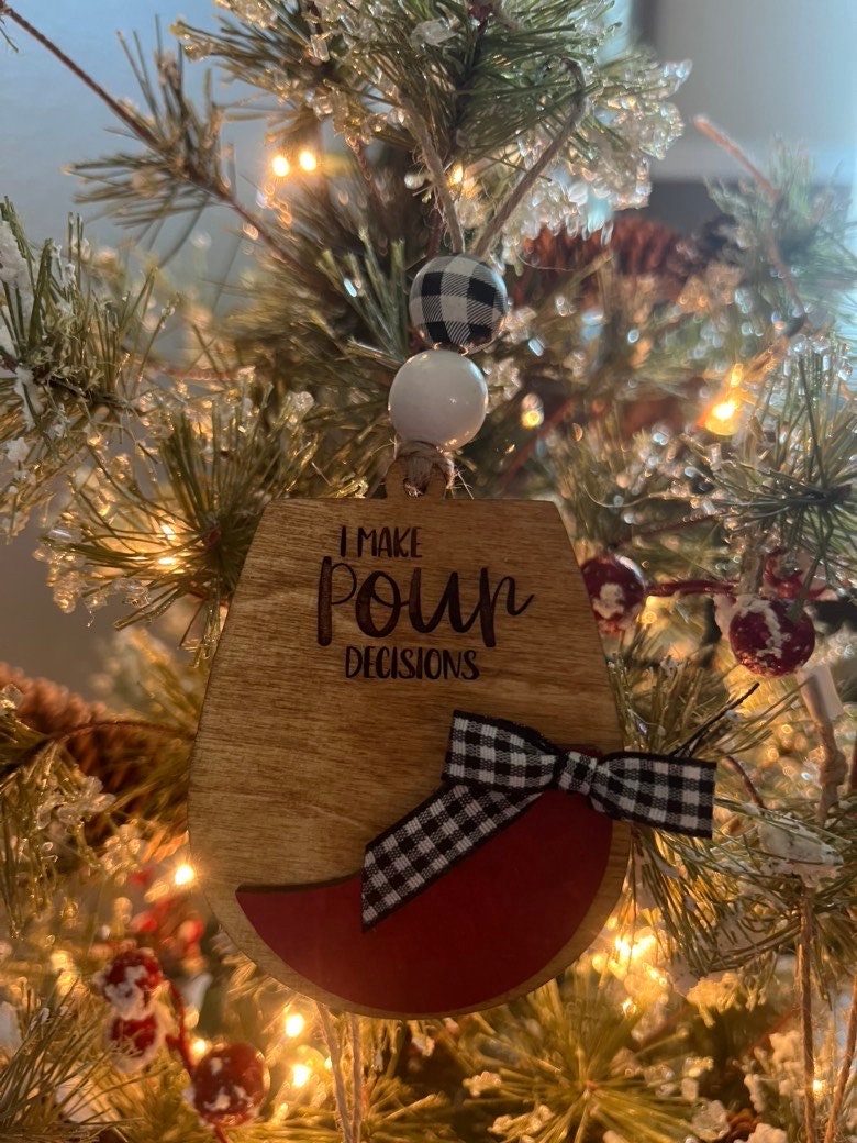 Wine Ornaments - Mom Ornaments - Best Friends Ornament - Girls Night - Wine Gift - Wine Tags - Wine Wood Ornament - Gifts for Girlfriend