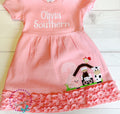 Farm Birthday Dress- Personalized Cow T- Shirt - Pink Farm Shirt - Barn Birthday Shirt - Tractor Birthday Shirt - Cow Shirt Pig Shirt -
