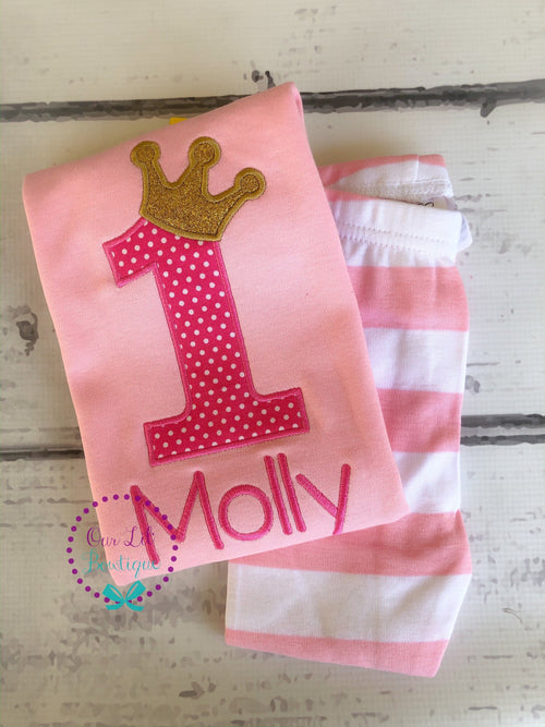 Crown Birthday Shirt - Princess Birthday Shirt - Personalized Shirt - Personalized Birthday - Crown Birthday Outfit - Princess Party