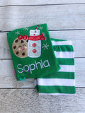 PRE-ORDER Cookies & Milk Pajamas - Christmas PJs- Pajamas- Personalized Christmas PJs - Christmas Cookies - Matching Christmas Pajamas