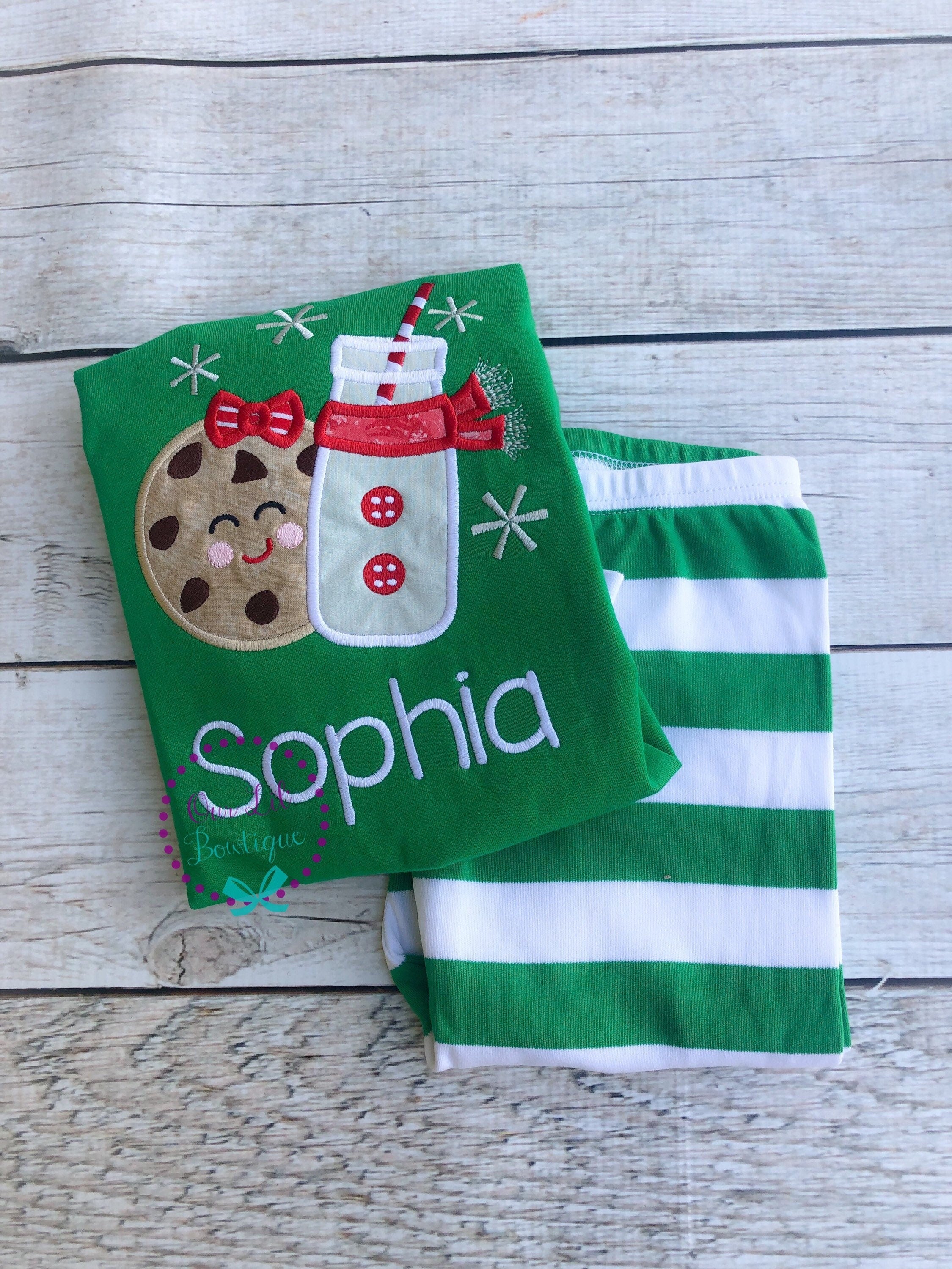 PRE-ORDER Cookies & Milk Pajamas - Christmas PJs- Pajamas- Personalized Christmas PJs - Christmas Cookies - Matching Christmas Pajamas