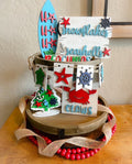 Beach - Christmas Tiered Tray Bundle - Farmhouse Christmas Decor - Christmas Tree Tiered Tray - Christmas 3D Signs - Beach Christmas Decor