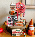 Fall Tiered Tray Decor - Pumpkin Spice - Sweater Weather - Fall Themed Tiered Tray - Finished Tiered Tray Set - Fall Farmhouse Decor-3D Sign