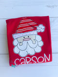 Personalized Santa Applique Christmas Shirt