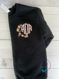 Leopard Monogram Sweatshirt: Personalized Cotton Sweatshirt