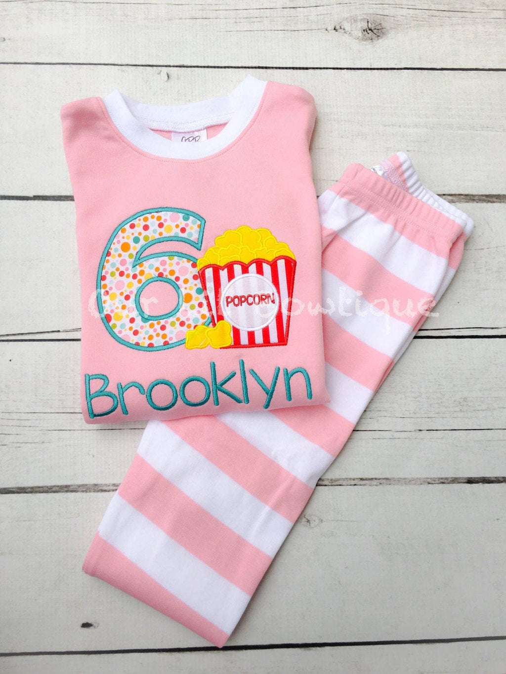 Personalized Popcorn Birthday Shirt: Movie Party Outfit