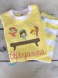 Embroidered Gymnastics Outfit: Personalized Gymnast Shirt & Pants