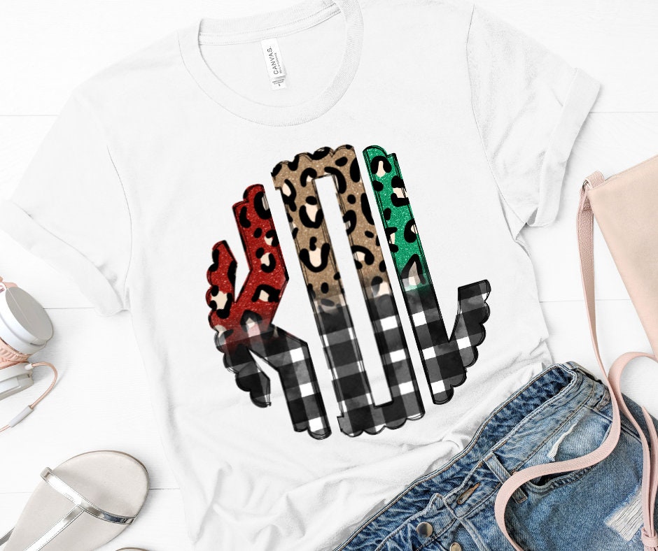 Leopard Buffalo Plaid Monogram Shirt - Personalized Christmas Shirt