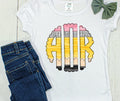Pencil Monogram Shirt: Girls Back to School Initial Tee