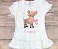 Personalized Winter Moose Shirt - Kids Christmas Outfit
