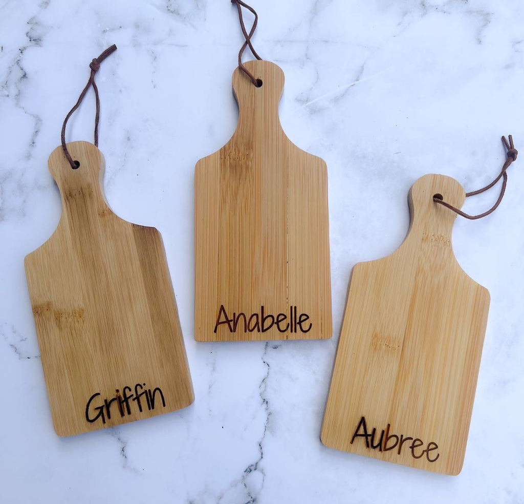Kids Mini Cutting Boards - Farmhouse Cutting Board - Mini Charcuterie Board - Laser Engraved Decor - Gift for Kids