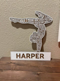 Gymnastics Personalized Sign - Gymnastics Round Sign - Wooden Gymanstics Sign - Gymnastics Lover- Gymnast Gift