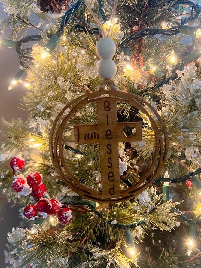 Religious Ornament - Christian Christmas Ornament - Faith Ornament - Worthy - Blessed - Bible Study Ornament
