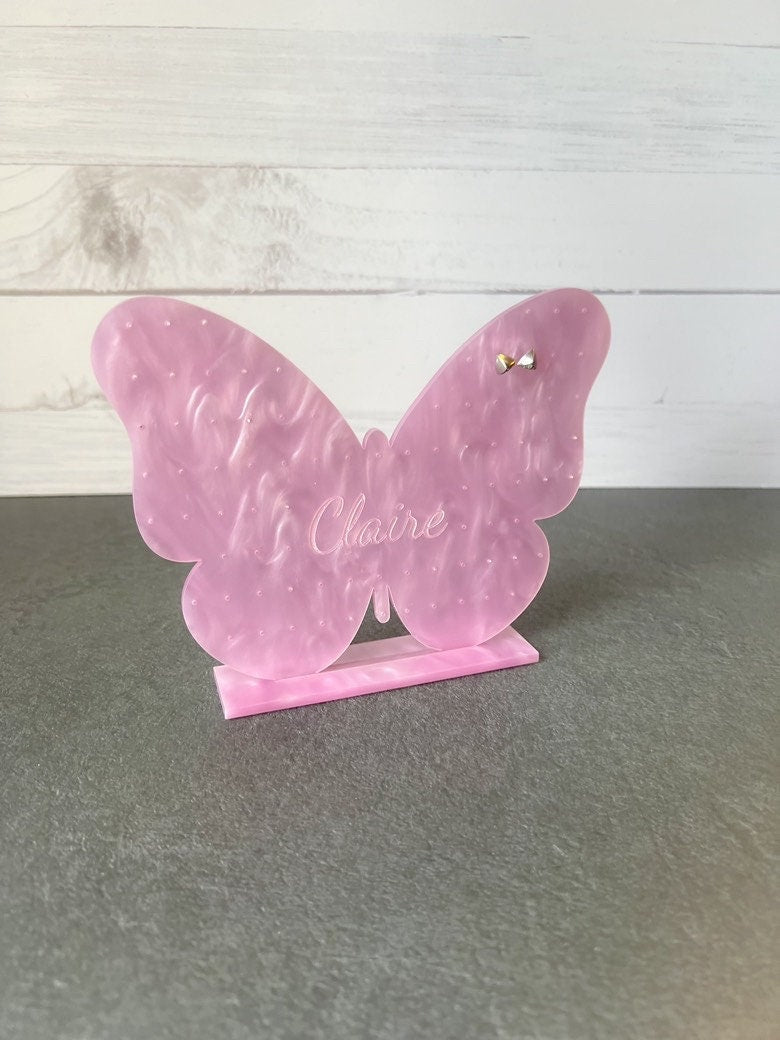 Kids Earring Holder - Butterfly Earring Stand - Jewelry Organizer - Little Girls Earring - Butterfly Stand