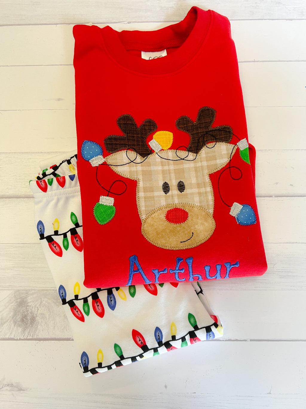 PRE-ORDER - Reindeer Christmas Pajamas - Christmas PJs- Pajamas- Personalized Christmas PJs - Christmas Reindeer -Matching Christmas Pajamas