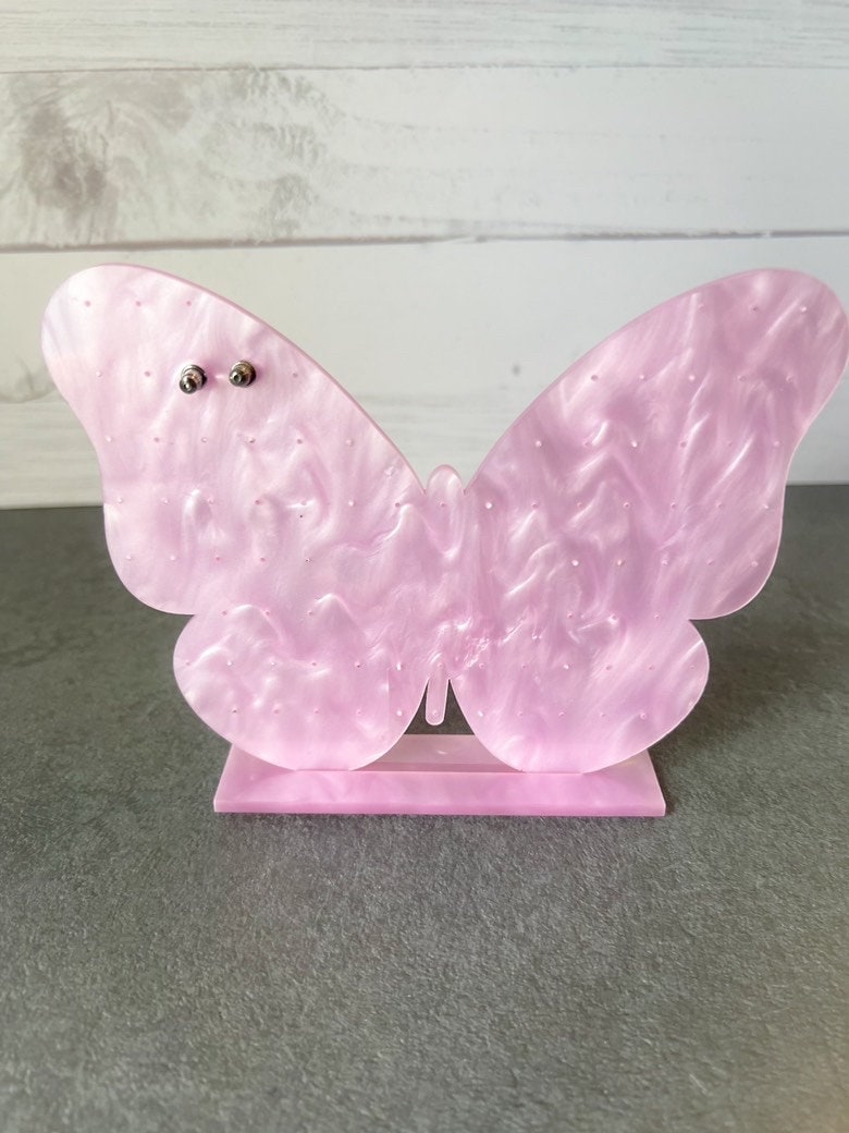 Kids Earring Holder - Butterfly Earring Stand - Jewelry Organizer - Little Girls Earring - Butterfly Stand