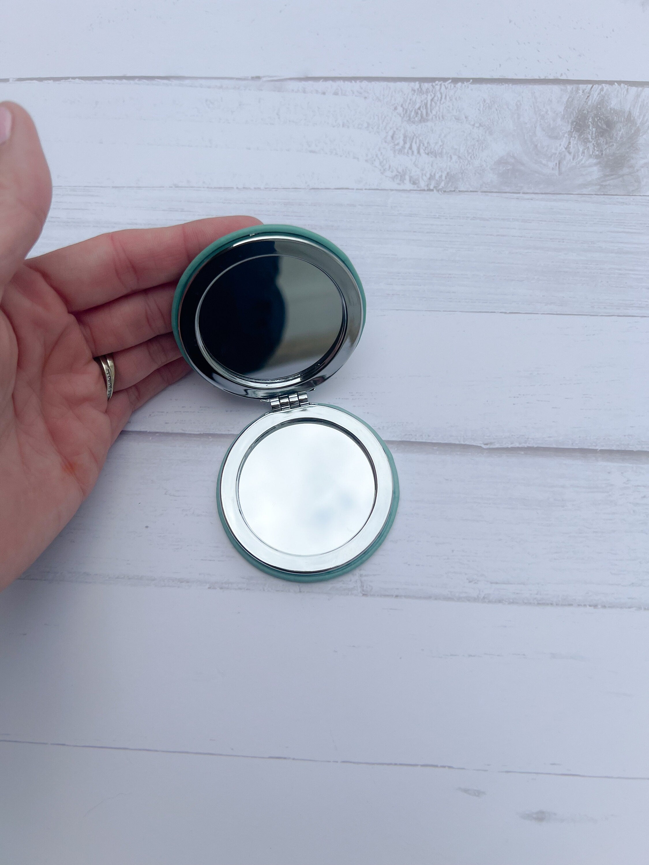 Personalized Compact Mirror - Engraved Compact - Wedding Favor - Bridesmaid Gift - Double Sided Make Up Mirror, Monogram Gift