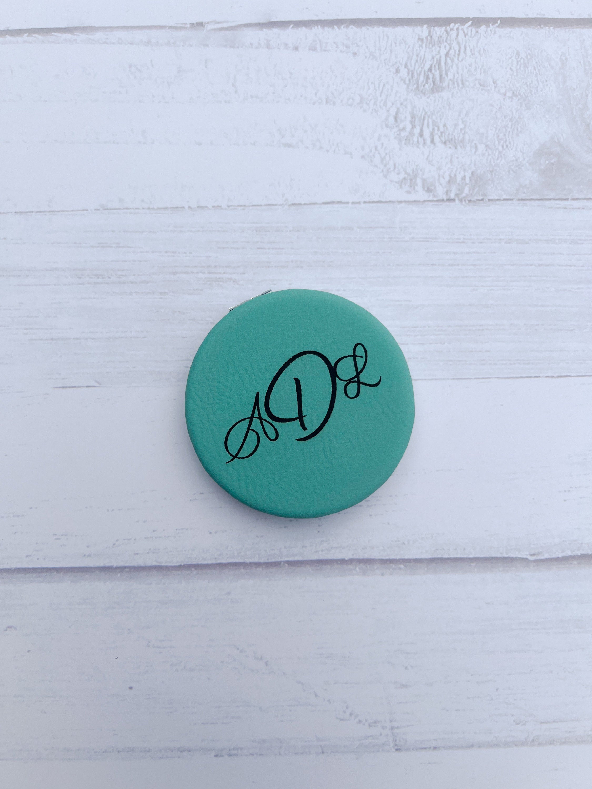Personalized Compact Mirror - Engraved Compact - Wedding Favor - Bridesmaid Gift - Double Sided Make Up Mirror, Monogram Gift