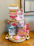 Valentine Tiered Tray Bundle - Bushel and a Peck - Farmhouse Valentine's Day Tray Set - Hearts - Valentine Decor