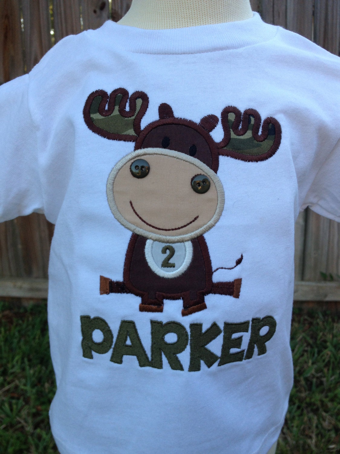 Moose Birthday Shirt: Personalized Appliqué Woodland Tee