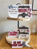 Wine Tier Tray - Mothers Day Tiered Tray Bundle - Best Mom Ever - Farmhouse Easter Tiered Tray Set - Mom - Mother - Gift
