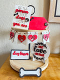 Dog Themed Tiered Tray Set- Dog Decor - Bee Tiered Tray - Finished Tiered Tray Set - Dog Farmhouse Home Decor