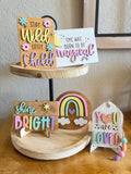 New Baby Tier Tray Decor - Baby Shower Decor - Baby Girl Nursey Decor- Farmhouse Decor - Girls Bedroom Decor - Girl Room Signs