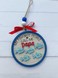 Fishing Ornament - Fathers Day - Gift - Gifts For Him - Family Name Ornament - Laser cut Wood Christmas Ornament - Christmas