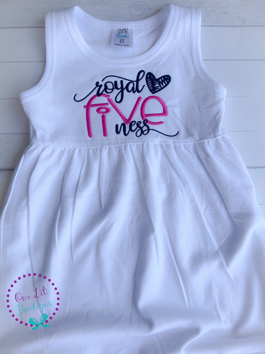 Royal Five Ness Birthday Dress - Fifth Birthday Outfit