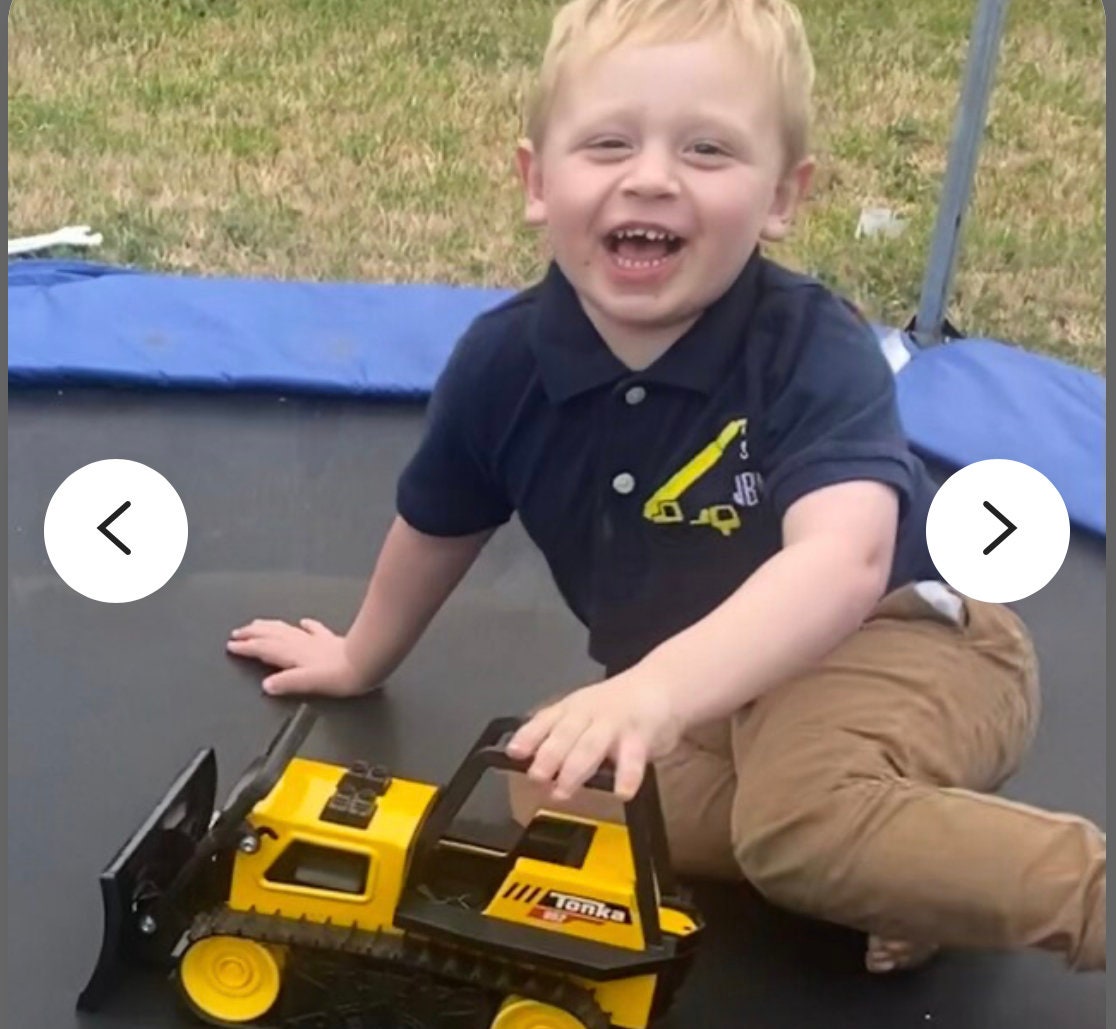 Construction Truck Birthday Polo: Personalized Monogrammed Shirt