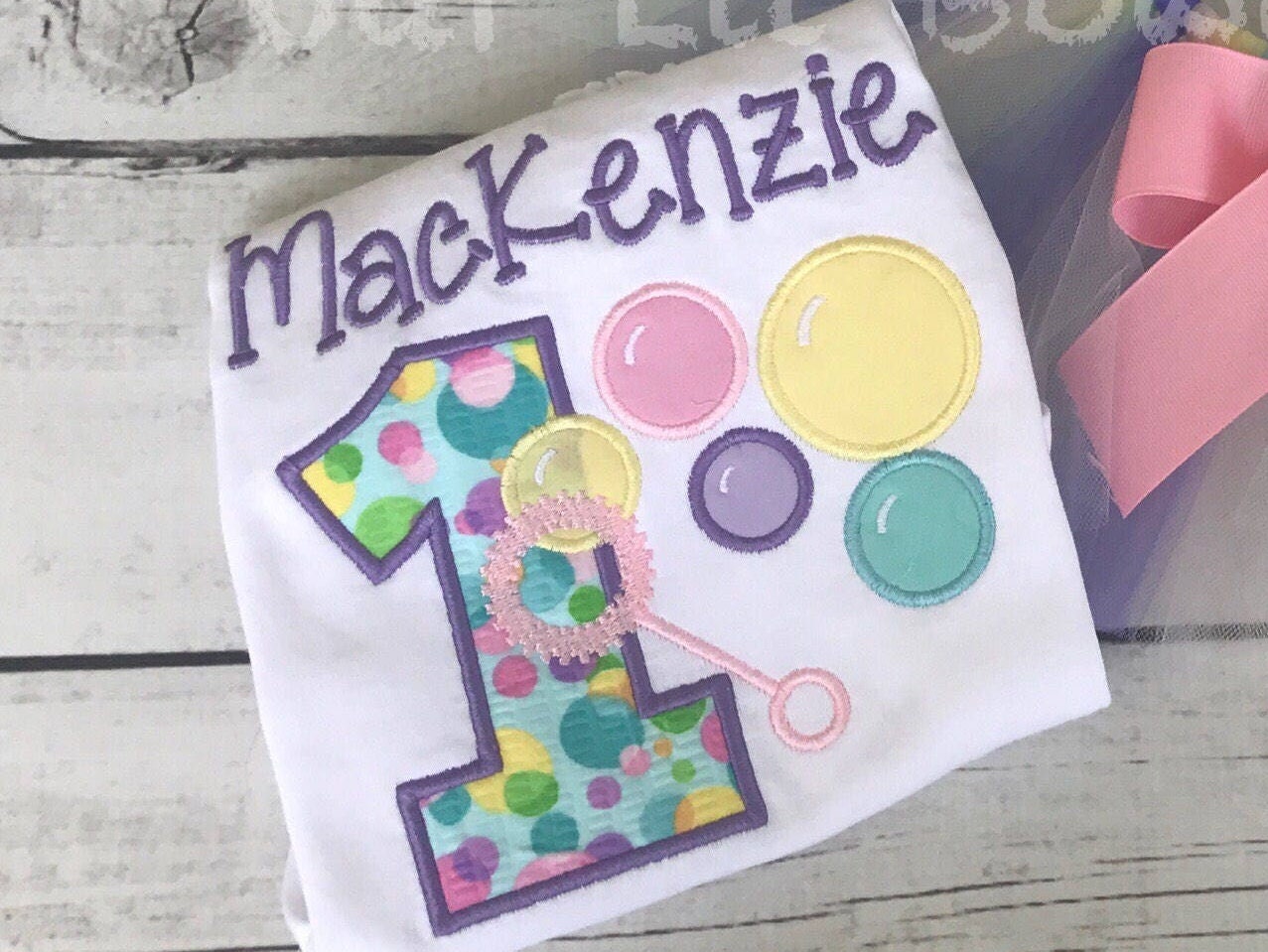 Bubbles Birthday Shirt - Bubble Wand Shirt - Bubble Birthday - Personalized Birthday Shirt - Girl - Bubble Birthday Shirt - Blowing Bubbles