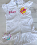 Sun Cover Up - Personalized Dance Cover Up - Personalized Toddler or Girl Bathing Suit Cover up - Sunshine Birthday - Beach Cover Up