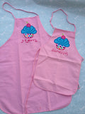 Mommy & Me Personalized Cupcake Apron Set - Cupcake Apron - Kids Apron - Gift - Little Chef