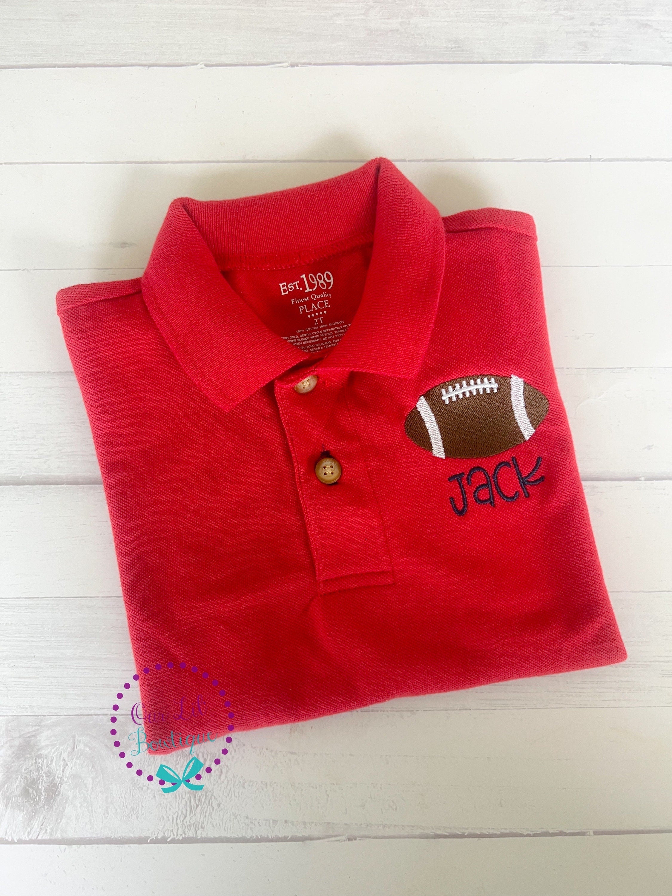 Personalized Football Polo Shirt: Embroidered Name, Team Spirit