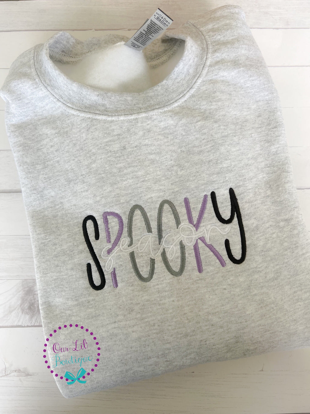 Embroidered Halloween Sweatshirt: Spooky Season Crewneck