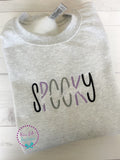 Embroidered Halloween Sweatshirt: Spooky Season Crewneck