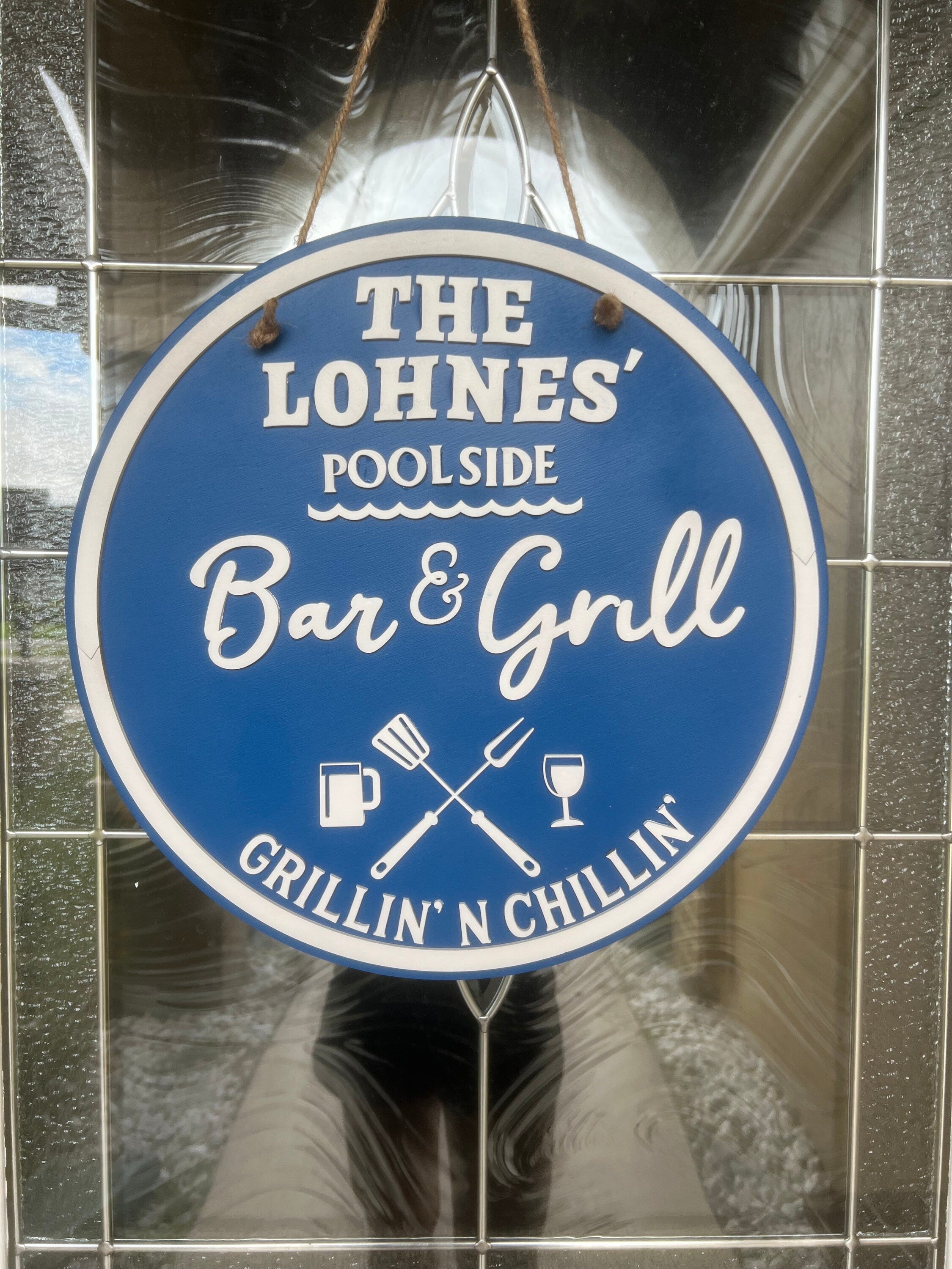 Pool Door Hanger - Pool Sign - Door Hanger - Wall Decor - Patio Decor - Patio Signs - Pool Decor - Personalized Decor