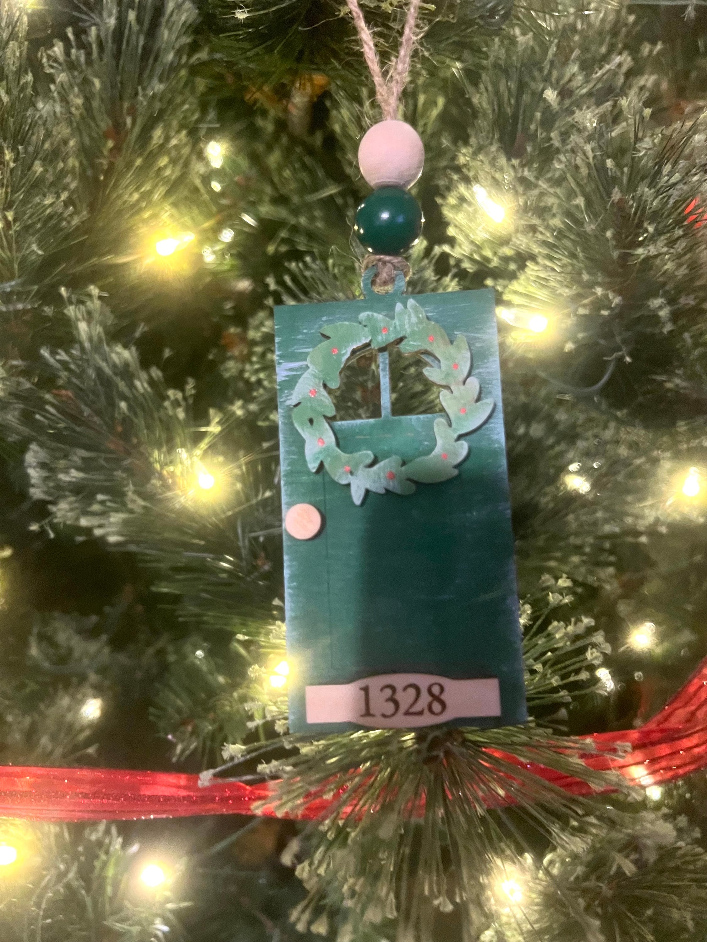 Home Ornament - Laser Wood Christmas Ornament -Rustic Decor - Christmas Decor - Personalized House Ornament - New Home Ornament - Front Door