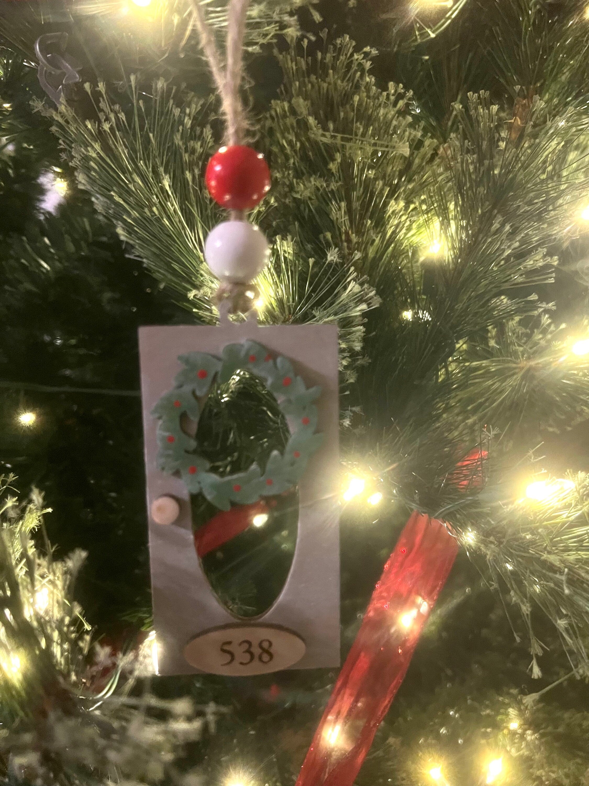 Home Ornament - Laser Wood Christmas Ornament -Rustic Decor - Christmas Decor - Personalized House Ornament - New Home Ornament - Front Door