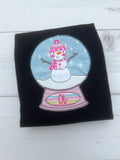 Kids Christmas Shirt: Snow Globe Snowman, Personalized