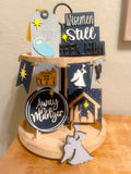 Nativity Tier Tray - Christmas Tiered Tray Bundle - Santa Christmas Decor - Christmas Tiered Tray