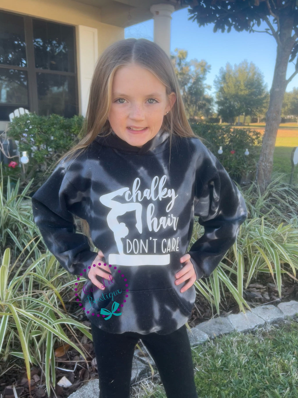 Chalk Hair Gymnastics Sweatshirt - Tie Dye Gymnast Pullover