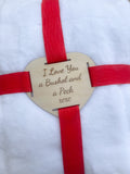 Wood Blanket Tag - Valentine Blanket Tag - Blanket tag - Housewarming - Holiday gift - Home decor - Gift Tag - Teacher gift - Gift for Her