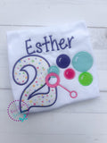 Bubbles Birthday Shirt - Bubble Wand Shirt - Bubble Birthday - Personalized Birthday Shirt - Girl - Bubble Birthday Shirt - Blowing Bubbles