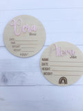 Wooden Birth Announcement - Baby Name Sign - Birth Stat Sign - Baby Name Announcement - Hospital Name Sign - Baby Shower Gift - Baby Gift