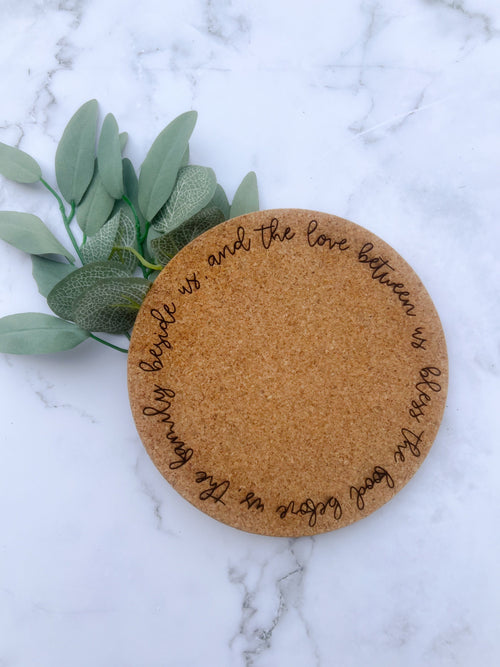 Cork Trivet - Custom Cork Trivet - High Heat Pot - Heat Resistant - Trivet - Hot Plate Coaster Pads - Kitchen Decor - Wedding Gift