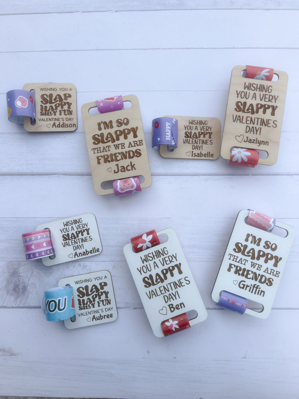 Kids Valentine - Bracelet Valentines - Slap Bracelets - Non Candy Valentines - Class Valentines Day Gifts - Kids Valentines - Personalized