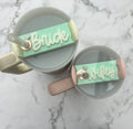 Bride Tumbler Name Tag 20oz, 30oz or 40 oz - Custom Tumbler Topper