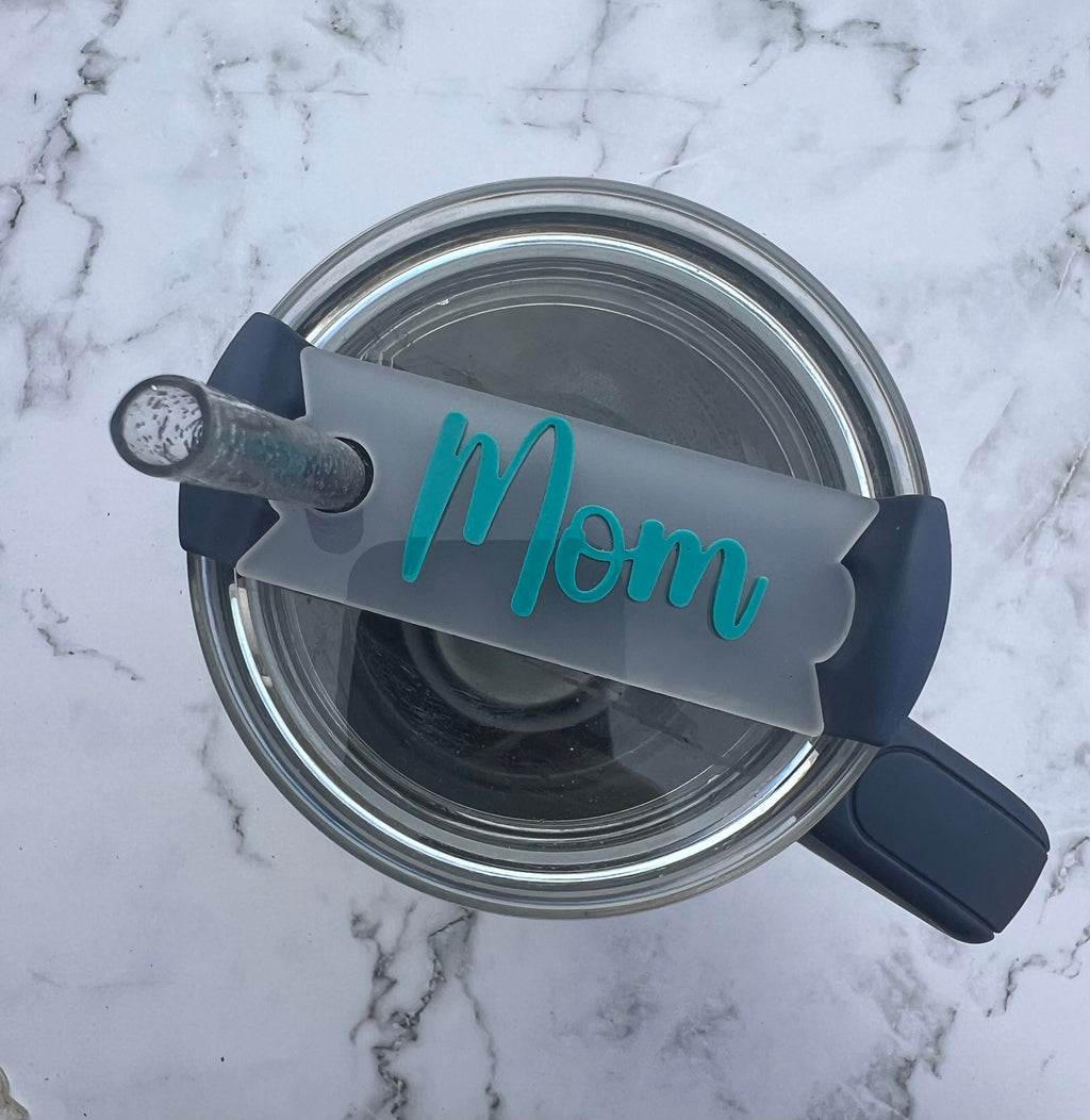 Custom Glitter Tumbler Name Tag 20oz, 30oz or 40 oz - Custom Tumbler Topper