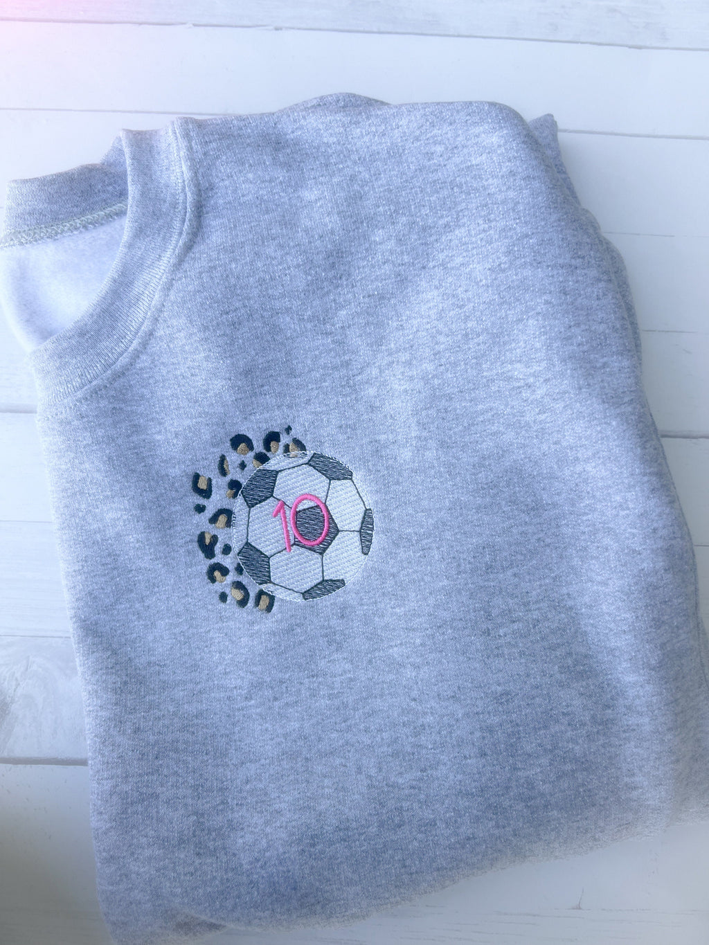 Leopard Soccer Monogram Tee: Personalized Womens T-Shirt